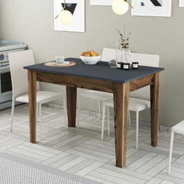 Hanah Home Kiev 504 - Mesa de cocina Nogal y Antracita